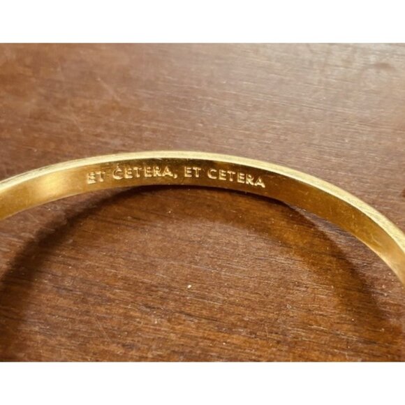 Kate Spade Et Cetera Idiom Bangle Bracelet Teal And Gold - Picture 5 of 5